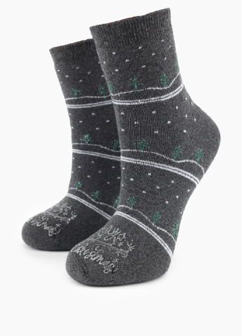 Шкарпетки Pier Lone темно-сірі святкові