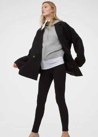 Черные летние джеггинсы для беременных H&M