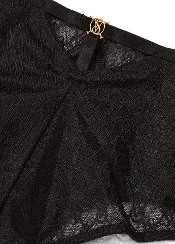 Чорний демісезонний комплект (корсет, трусики) Victoria's Secret