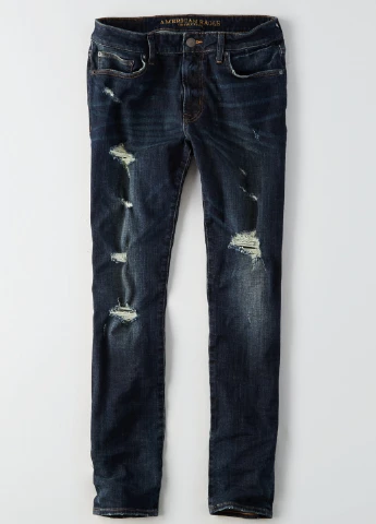 Темно-синие демисезонные джинсы American Eagle