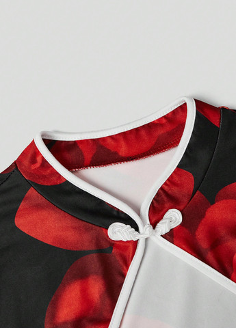 Черное коктейльное, праздничный, вечернее платье а-силуэт, футляр SHEIN розы