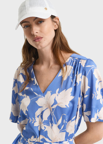 Блакитна кежуал сукня Gant з квітковим принтом