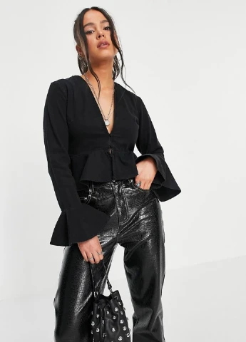 Чорна блуза Topshop