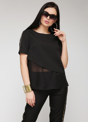 Черная летняя блуза TessDress