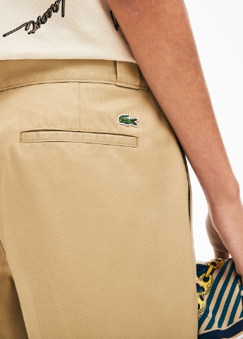 Песочные кэжуал демисезонные прямые брюки Lacoste