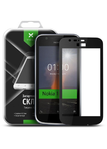 Скло захисне для Nokia 1 Black (VTPGS-N1B) Vinga (252369111)