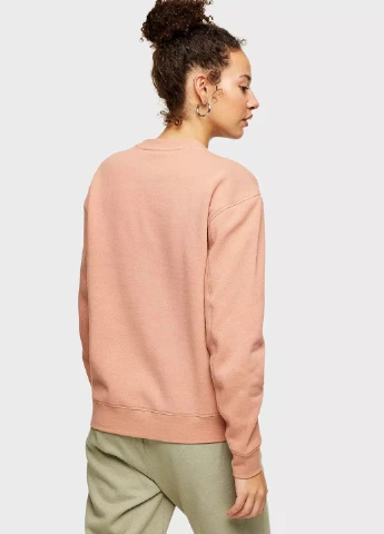 Розовый свитшот Topshop однотонный без декора (257865352)