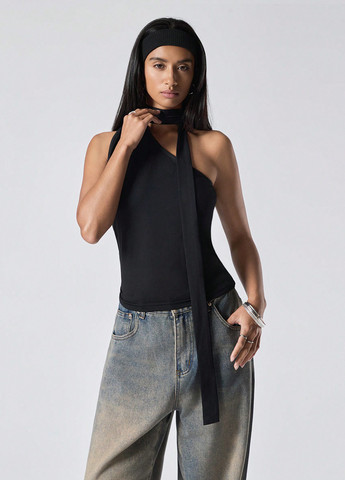 Чорна блуза SHEIN