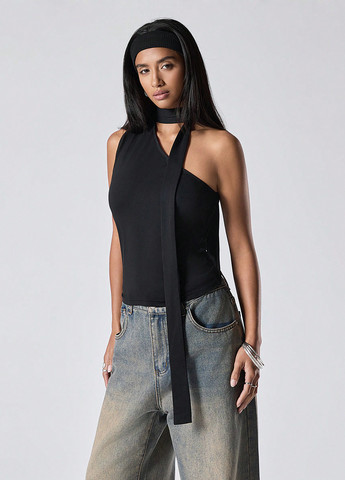 Чорна блуза SHEIN