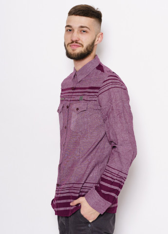 Фиолетовая кэжуал рубашка однотонная Issa с длинным рукавом