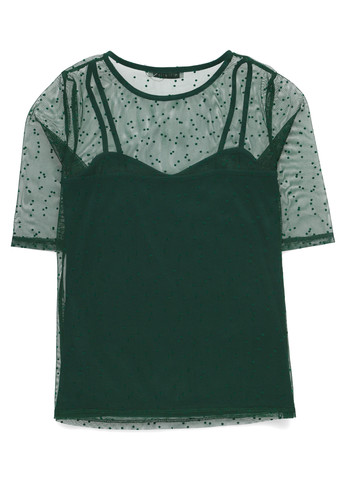 Темно-зелена літня блуза MINT&BERRY
