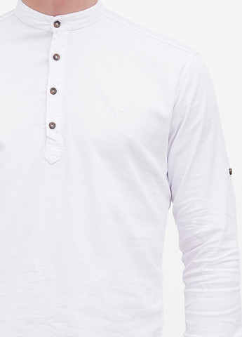 Белая кэжуал рубашка однотонная Ruff