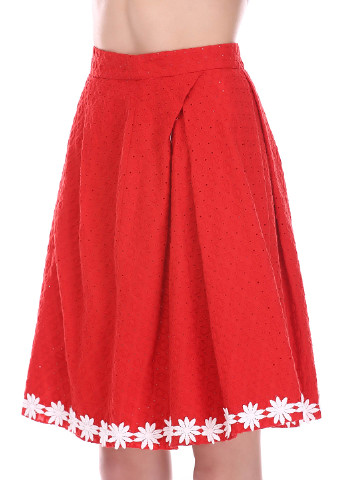 Красная кэжуал однотонная юбка Imperial клешированная