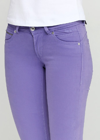 Сиреневые кэжуал демисезонные брюки Pepe Jeans