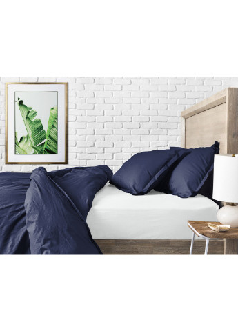 Комплект євро постільної білизни RANFORS BLUE WINTER WOOD NIGHT White (2 наволочки 50х70 у подарунок) Cosas (251281486)