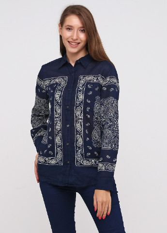 Темно-синяя кэжуал рубашка турецкие огурцы Ralph Lauren