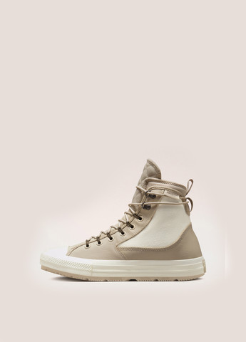 Бежевые кеды Converse CTAS ALL TERRAIN с тиснением, с логотипом, с белой подошвой