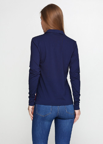 Темно-синяя женская футболка-поло Ralph Lauren с логотипом