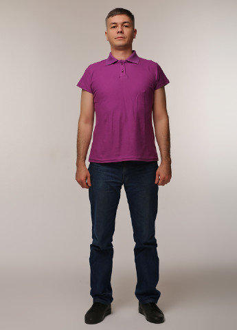 Фиолетовая футболка-поло для мужчин Maxiline однотонная