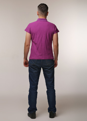 Фиолетовая футболка-поло для мужчин Maxiline однотонная