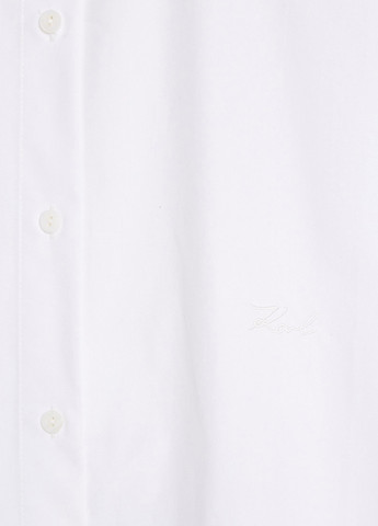 Белое кэжуал платье рубашка Karl Lagerfeld с логотипом