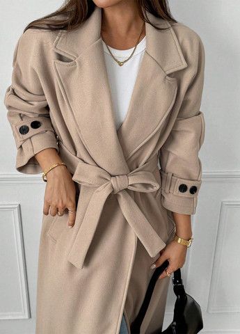 Бежеве демісезонне Пальто SHEIN