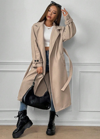 Бежеве демісезонне Пальто SHEIN