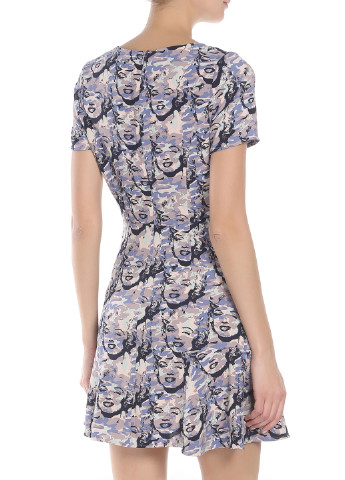 Комбинированное кэжуал платье Andy Warhol с рисунком