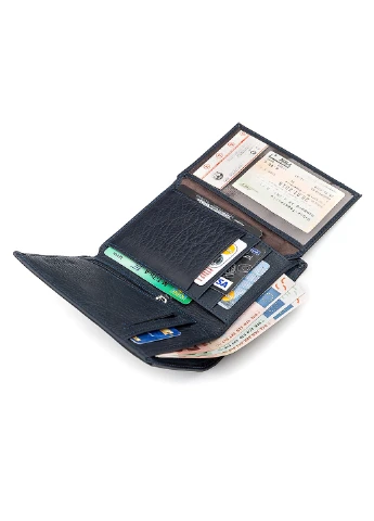 Мужской кожаный бумажник 10х13,5х3 см st leather (232989480)
