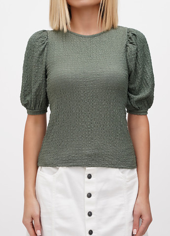 Темно-зеленая летняя блуза Vero Moda