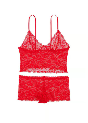 Красная всесезон пижама (майка-топ, шорты) майка + шорты Victoria's Secret