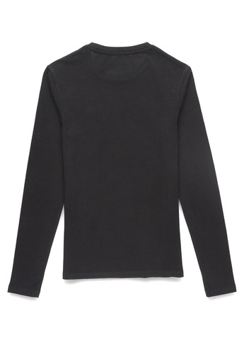 Черный демисезонный кэжуал лонгслив Yourturn однотонный