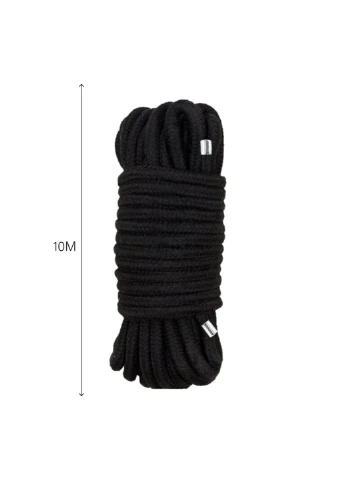 Мотузка для BDSM Bondage Rope Black, довжина 10 м, діаметр 65 мм, поліестер BTB (254785217)