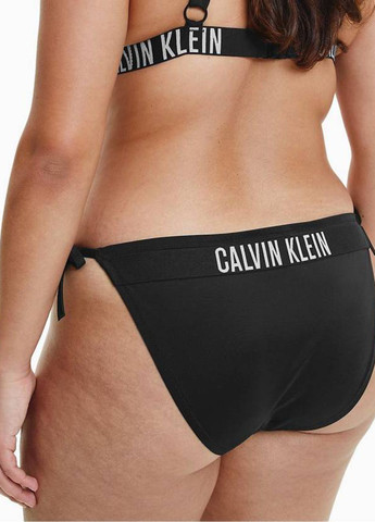 Черные купальные трусики-плавки с логотипом Calvin Klein