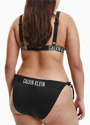 Черные купальные трусики-плавки с логотипом Calvin Klein