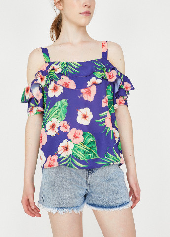 Светло-фиолетовая блуза KOTON