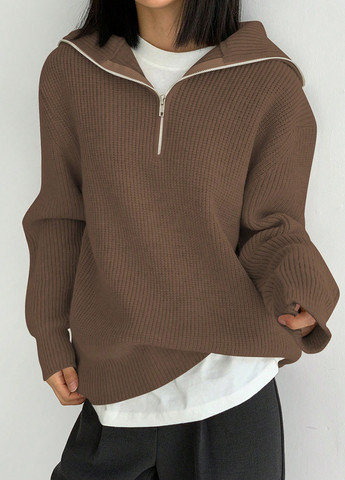 Кавовий демісезонний светр SHEIN