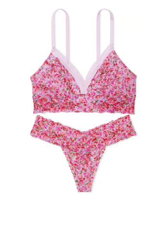 Розовый демисезонный комплект (бюстгальтер, трусики) Victoria's Secret