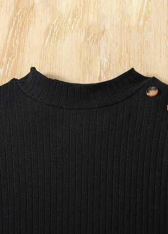 Черно-белый демисезонный костюм (лонгслив, юбка) юбочный SHEIN