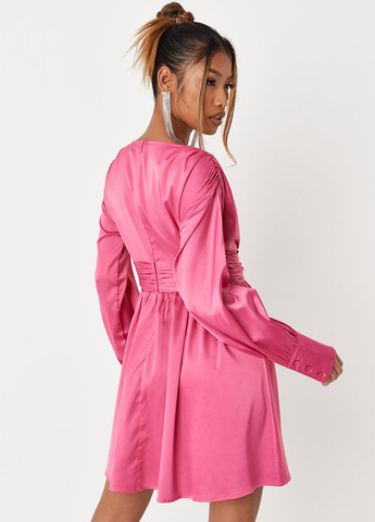 Розовое кэжуал, вечернее платье Missguided однотонное