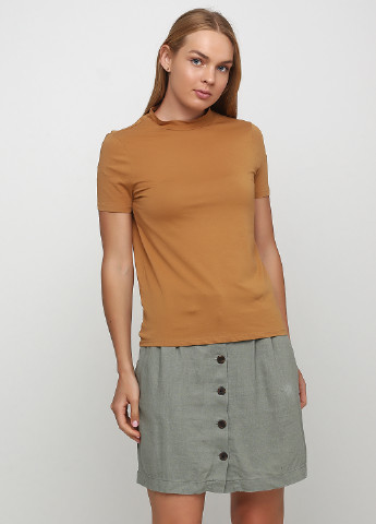 Світло-коричнева літня футболка H&M