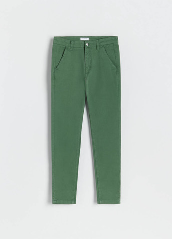 Зеленые кэжуал демисезонные чиносы брюки Reserved