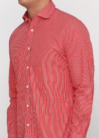 Красная кэжуал рубашка в полоску Ralph Lauren с длинным рукавом