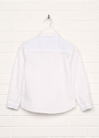 Белая классическая рубашка однотонная Primark с длинным рукавом