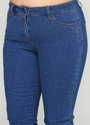 Темно-голубые демисезонные зауженные джинсы BRANDTEX CLASSIC