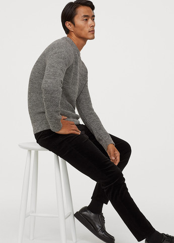 Серый зимний свитер джемпер H&M