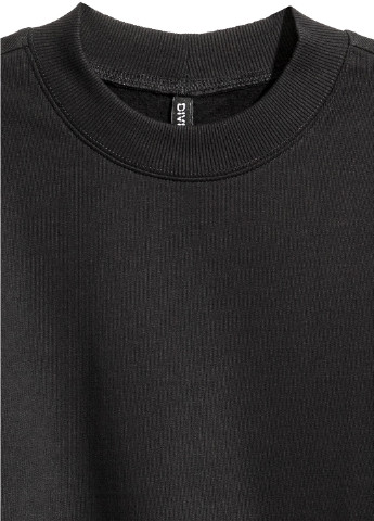 Свитшот H&M - Свободный крой надпись черно-белый кэжуал - (161577490)