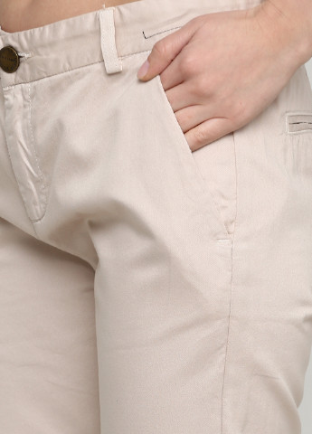 Светло-бежевые кэжуал демисезонные зауженные брюки Current Elliott