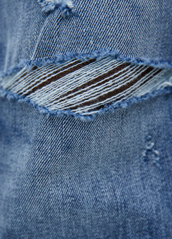 Синие демисезонные прямые джинсы Pull & Bear