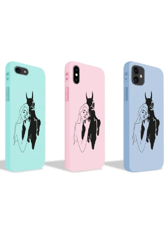 Чохол силіконовий Apple Iphone 8 Контурний мінімалізм (Contour minimalism) (6151-1358) MobiPrint (219777758)